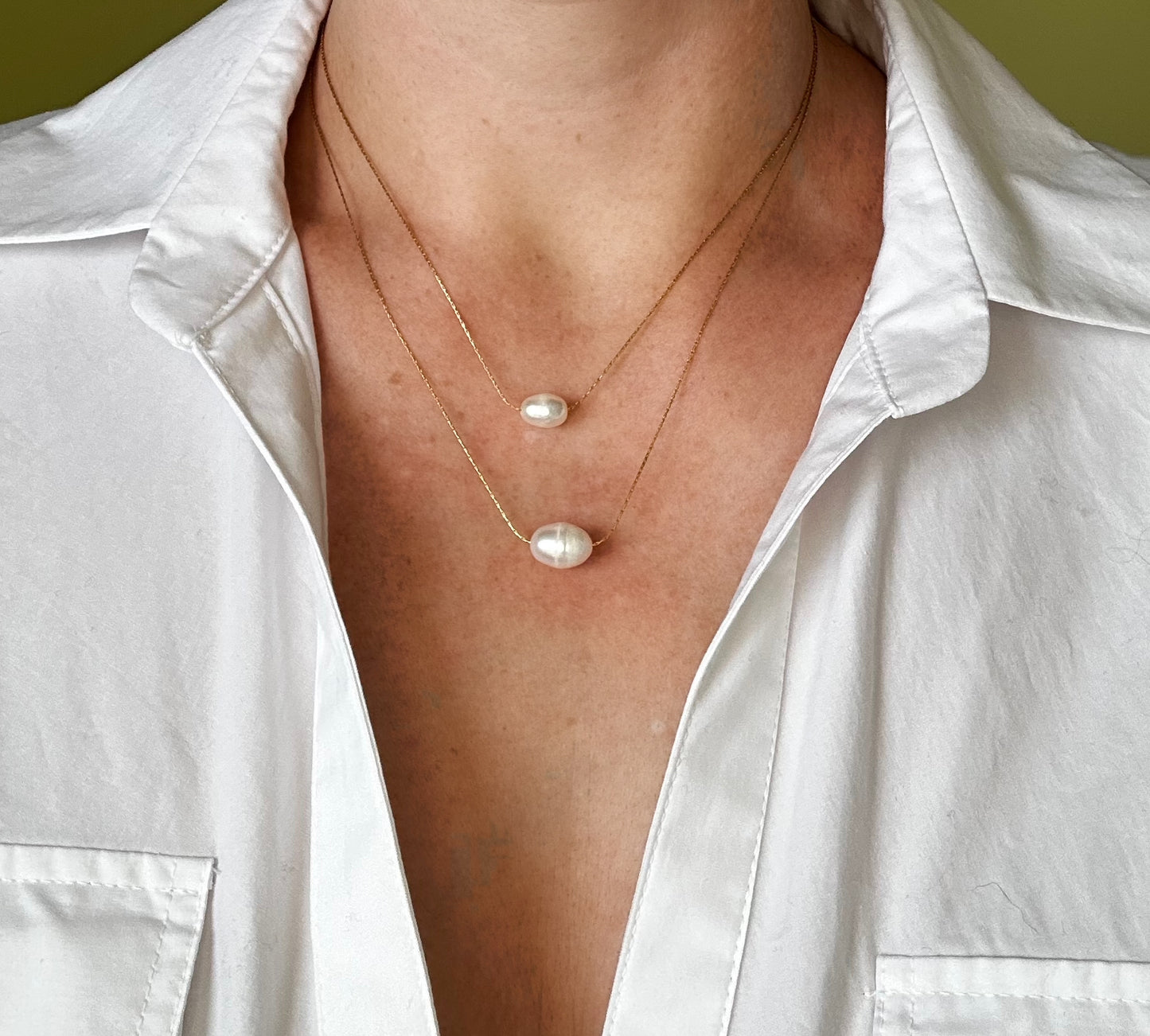 Double Layer Pearl Pendant