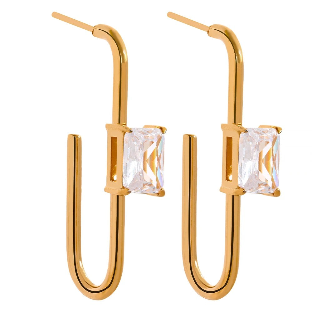 Irregular Diamanté Earring