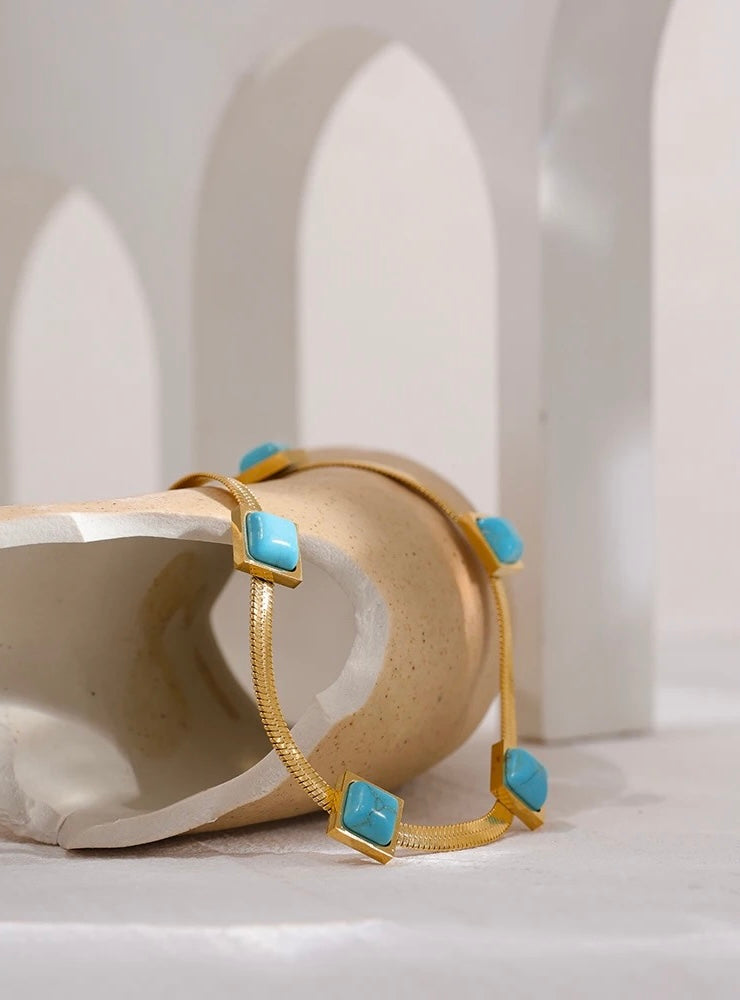 Turquoise Snake Chain Necklace