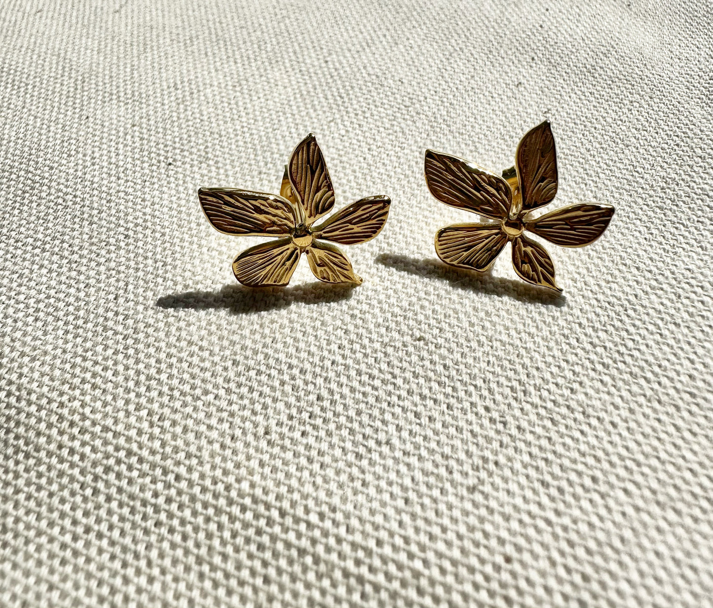 18k Gold Plated Flower Stud