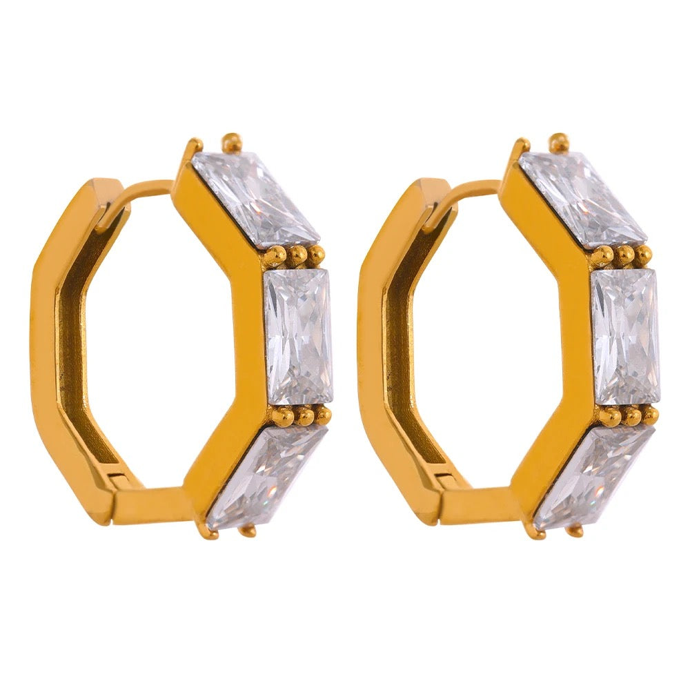 Clear Hexagon Hoop